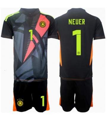 Tyskland Manuel Neuer #1 Målvakt Hemmakläder Barn EM 2024 Kortärmad (+ Korta byxor)